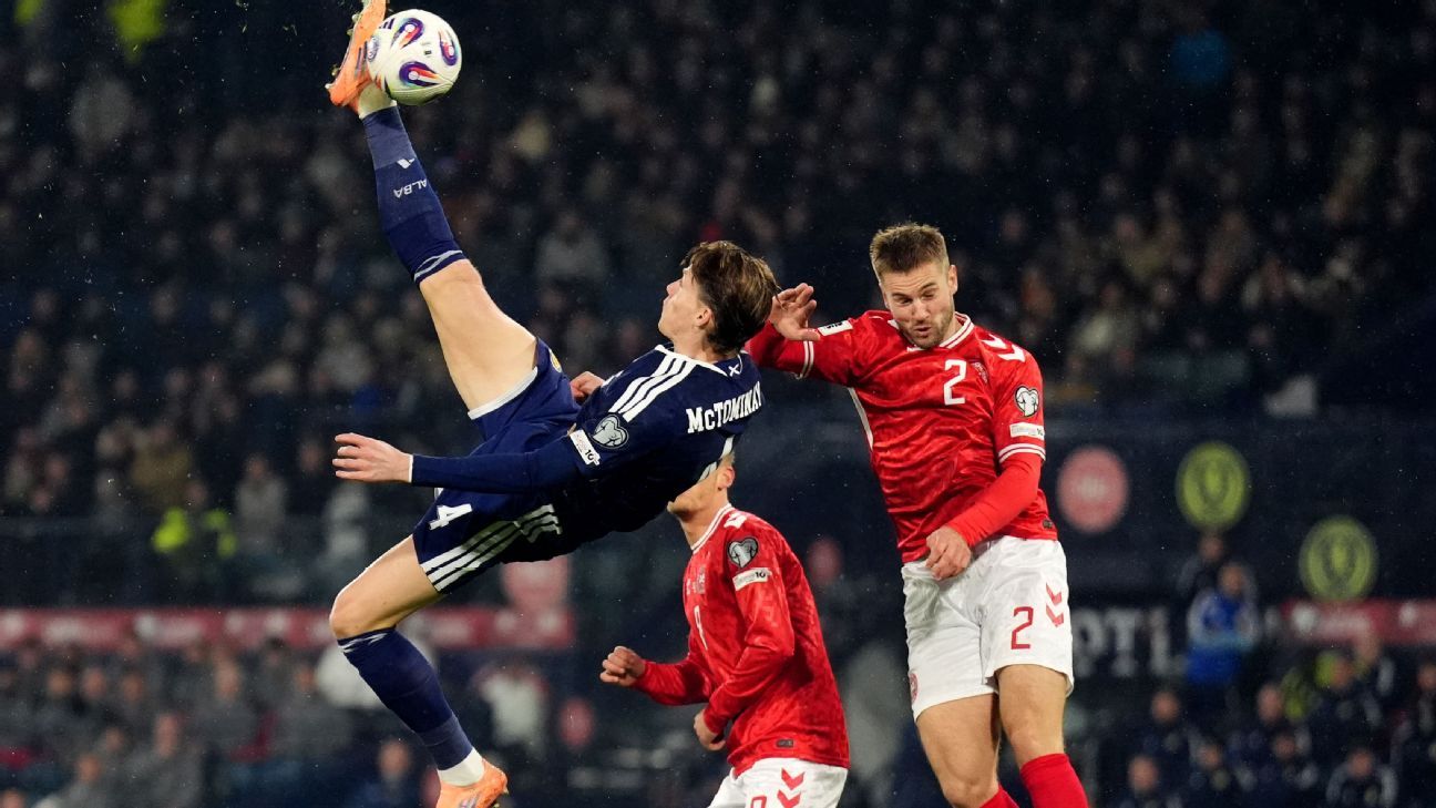 Scotland's McTominay joins best overhead kicks ever: Rooney, Ronaldo, more