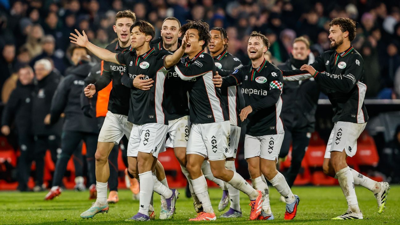 N.E.C. en sc Heerenveen ruim vertegenwoordigd in ESPN Elftal van de Week