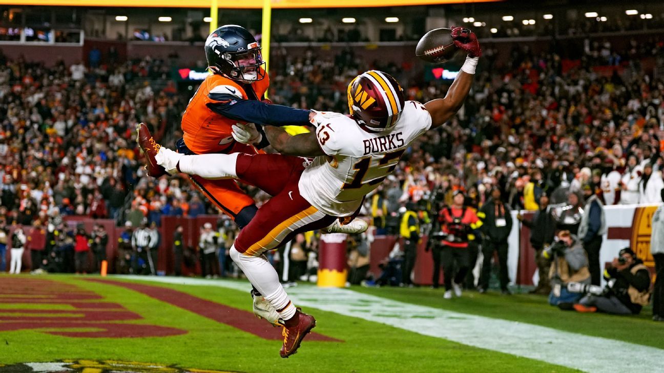 Commanders WR Treylon Burks' OBJ-like catch highlights big night for receivers