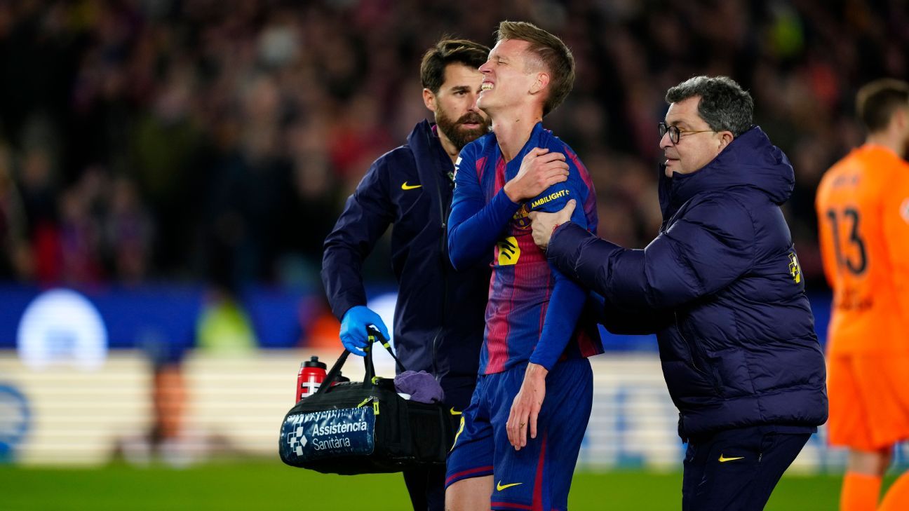 Dani Olmo se perderá un mes por lesión en el hombro tras partido contra Atlético de Madrid