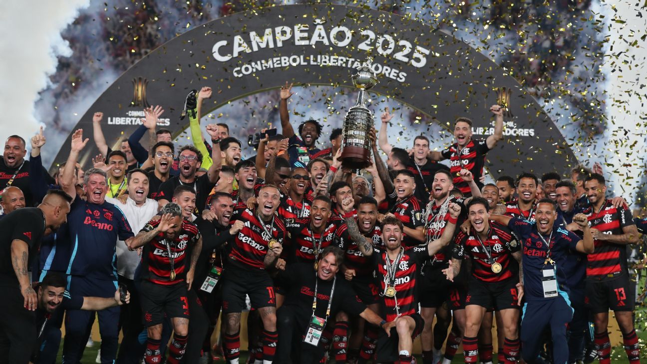 PREMIAÇÃO ASTRONÔMICA: Flamengo fatura US 33,2 mi e domina lista de prêmios da Libertadores 2025