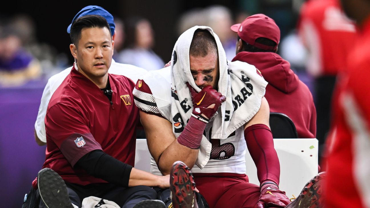 Commanders fear Ertz suffered torn ACL in loss