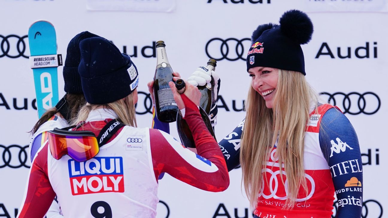 Vonn continues strong start, takes 3rd in downhill