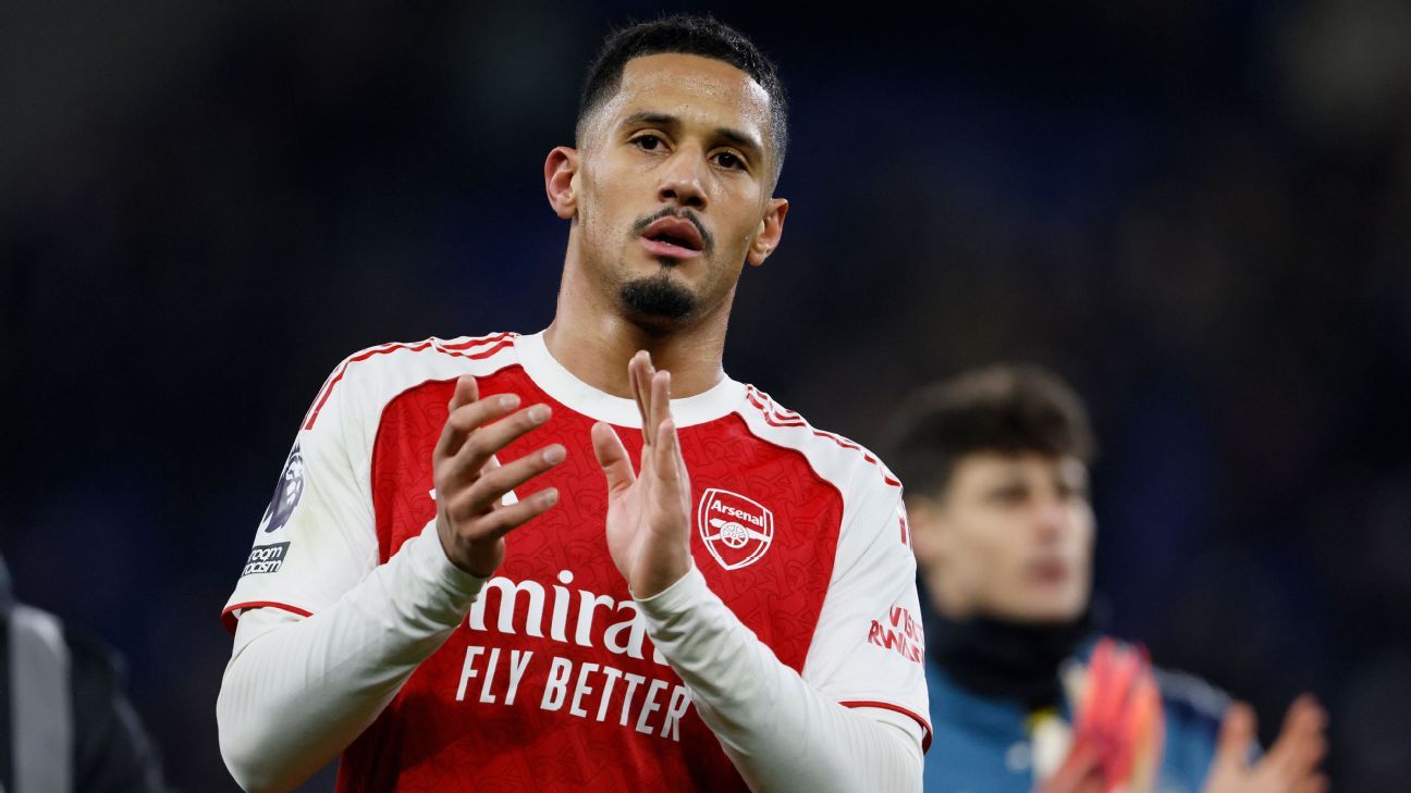 William Saliba está de olho em um quádruplo histórico para o Arsenal
