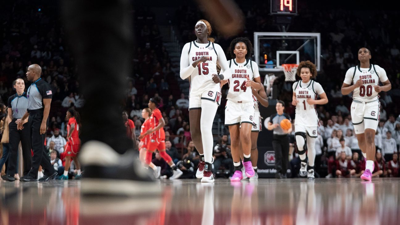 Gamecocks up to No. 2 in AP women's poll shuffle