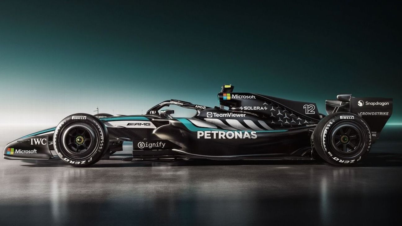 Mercedes' F1 title challenger? First images of George Russell, Kimi Antonelli's 2026 car revealed