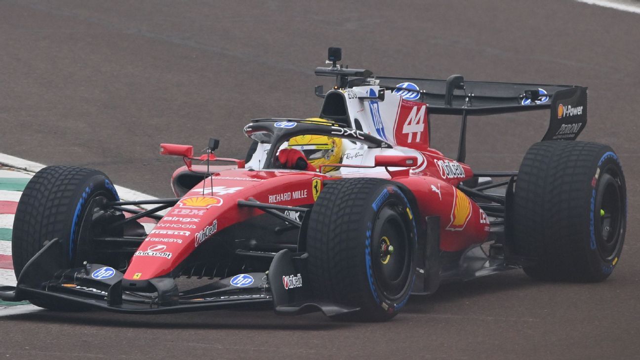 Lewis Hamilton completes first F1 2026 laps as Ferrari deny breakdown