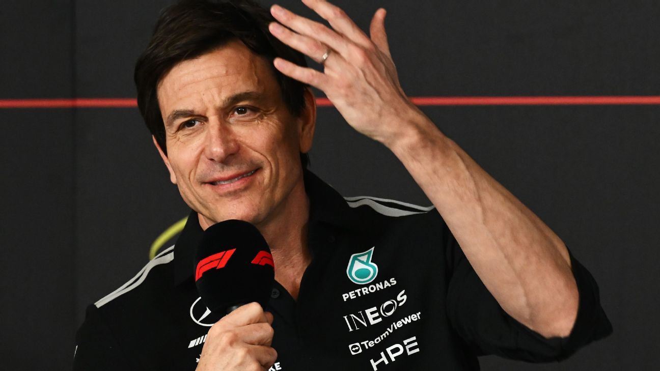O chefe da Mercedes, Toto Wolff, fala sobre ’touros —‘ motores de F1, combustível