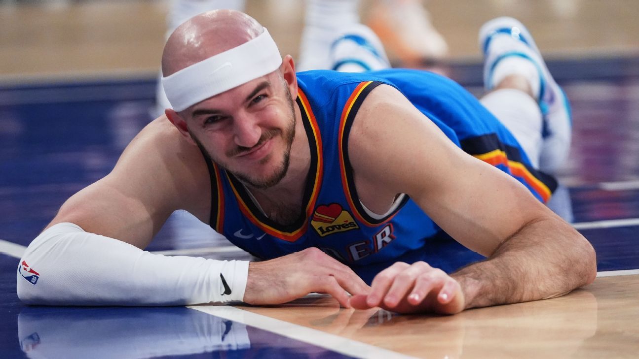 Alex Caruso e Isaiah Hartenstein ficaram de fora da vitória do Thunder contra os Knicks