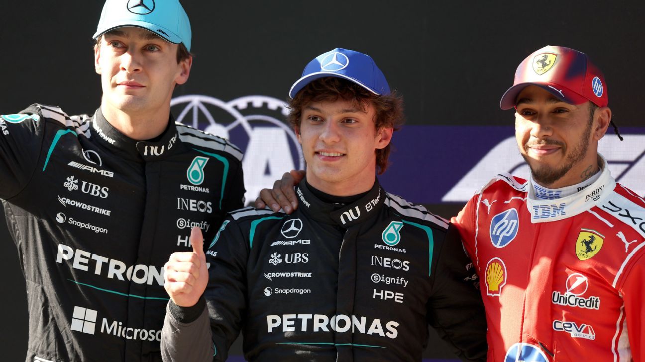 Grande Prêmio da China ao vivo: últimas atualizações sobre a batalha de Kimi Antonelli com George Russell e Lewis Hamilton pela vitória