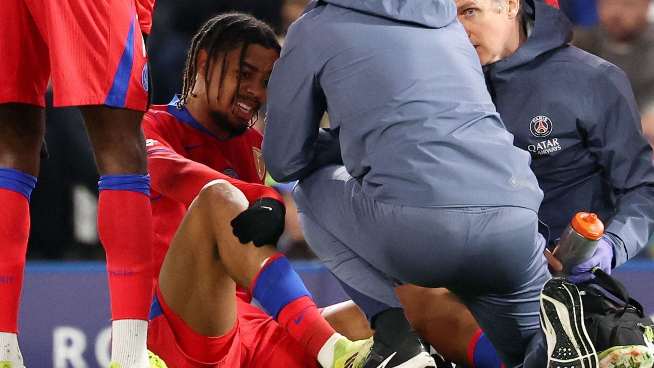 PSG winger Bradley Barcola out several weeks with ankle sprain