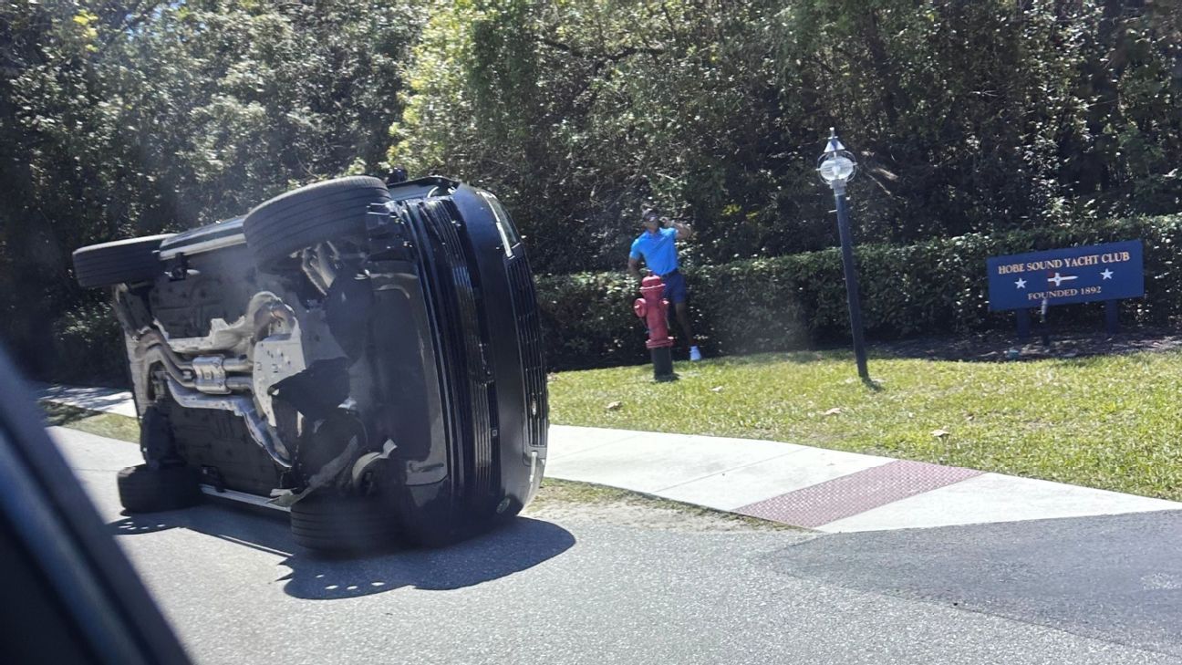 Tiger arrested on suspicion of DUI after crash