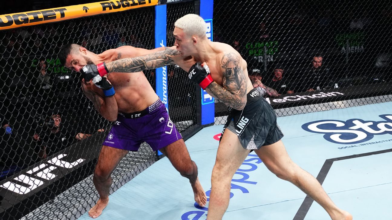 Bruno Lopes sente 'mão pesada' de 'parça' de Adesanya e é nocauteado no UFC
