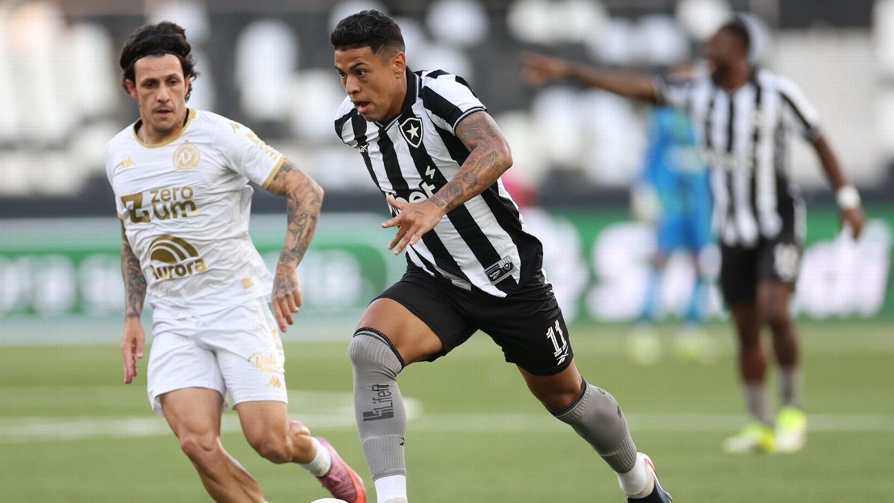 Botafogo marca no finalzinho e abre vantagem sobre a Chapecoense pela Copa do Brasil
