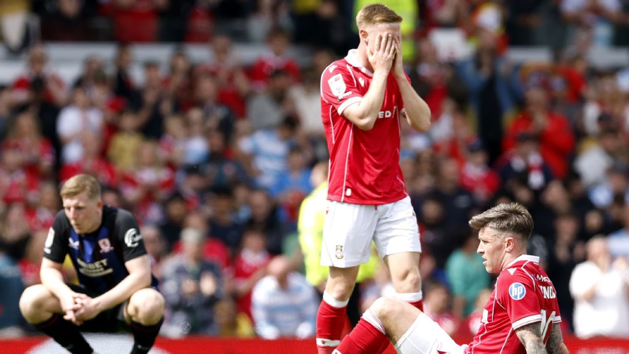 Wrexham fica de fora dos playoffs da Championship após empate