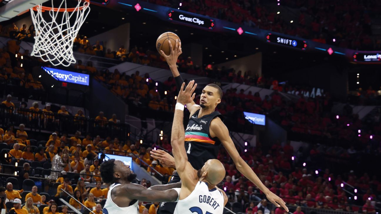Wemby rues energy mismanagement despite historic 12-block playoff triple-double