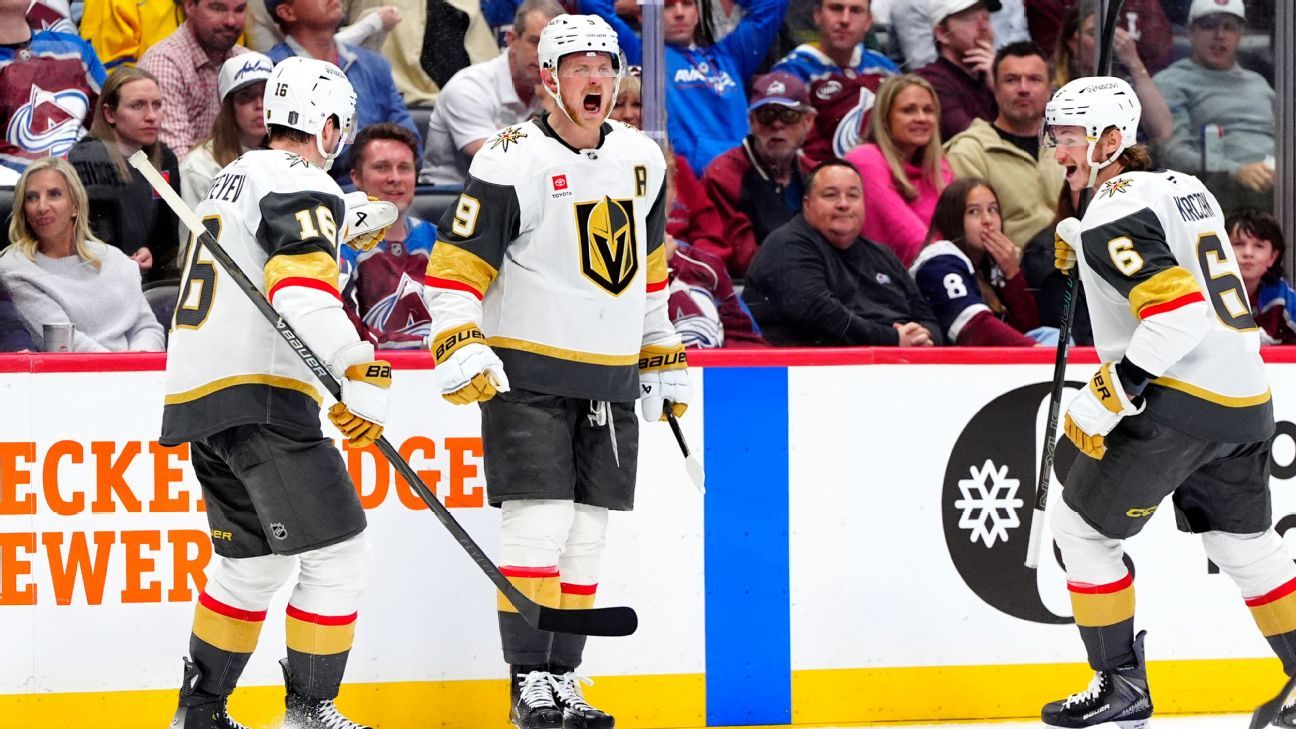 Golden Knights late surge stuns Avalanche, Vegas leads series 2-0