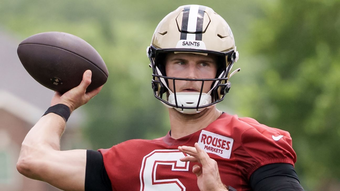 Saints' Tyler Shough plans summer retreat, asks Drew Brees' advice