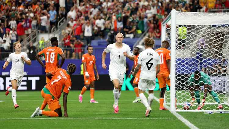 Haaland marca mientras Noruega elimina a Costa de Marfil