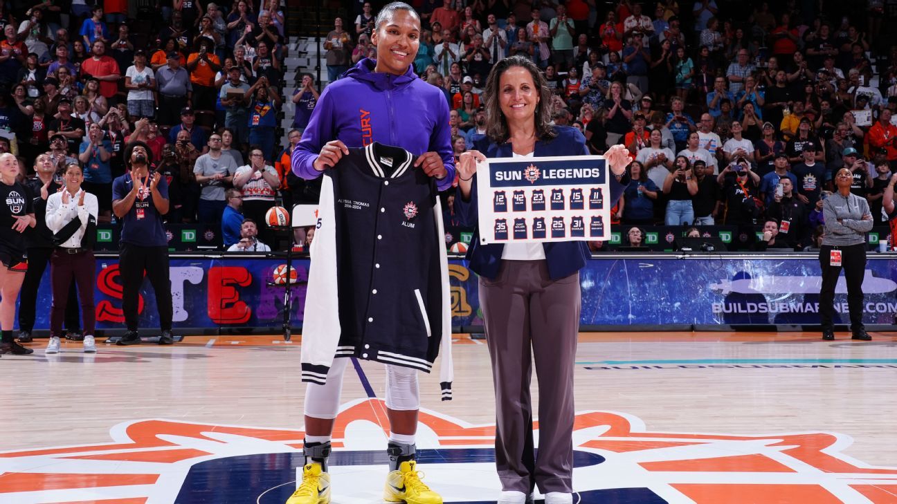 Connecticut Sun aposenta camisa 25 de Alyssa Thomas em cerimônia emocionante