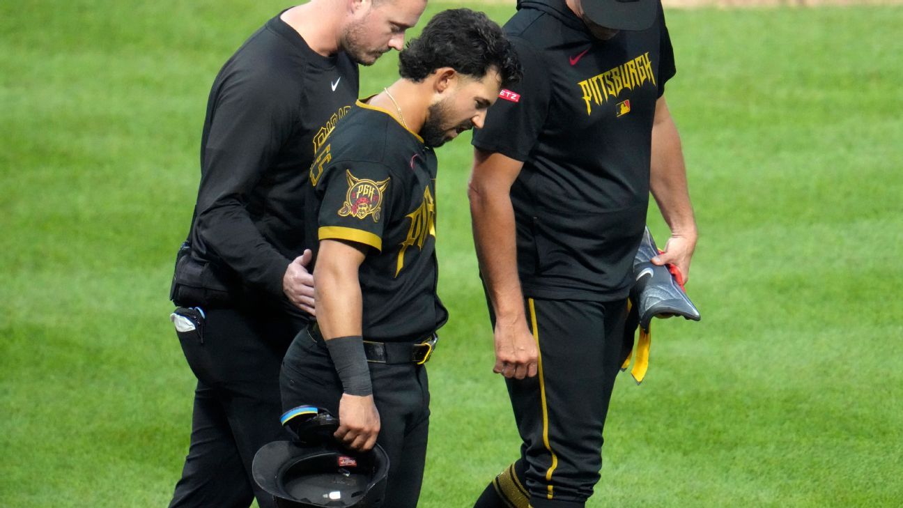 Bucs' Gonzales takes pitch to helmet; day-to-day