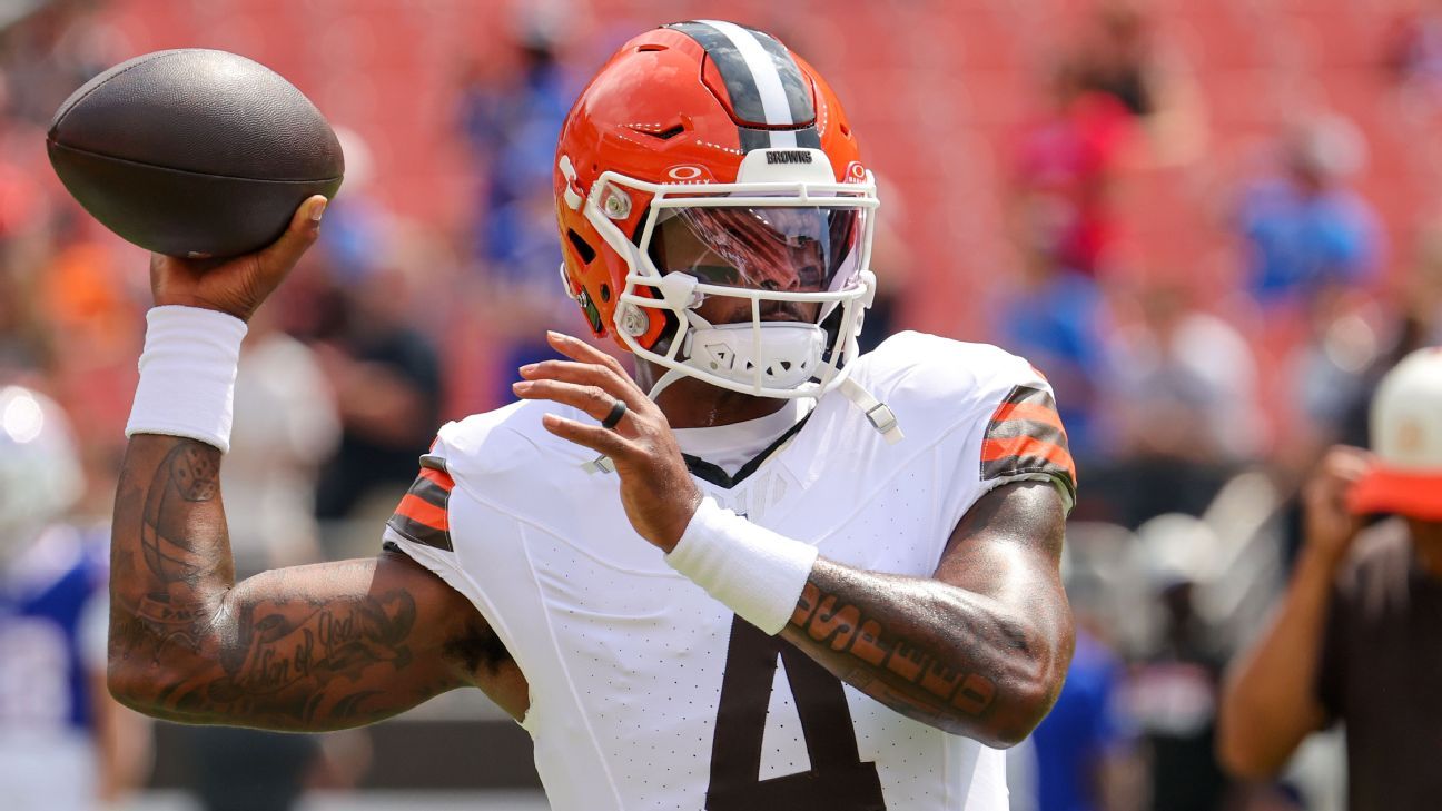 Browns name Deshaun Watson starting QB for opener over Shedeur Sanders