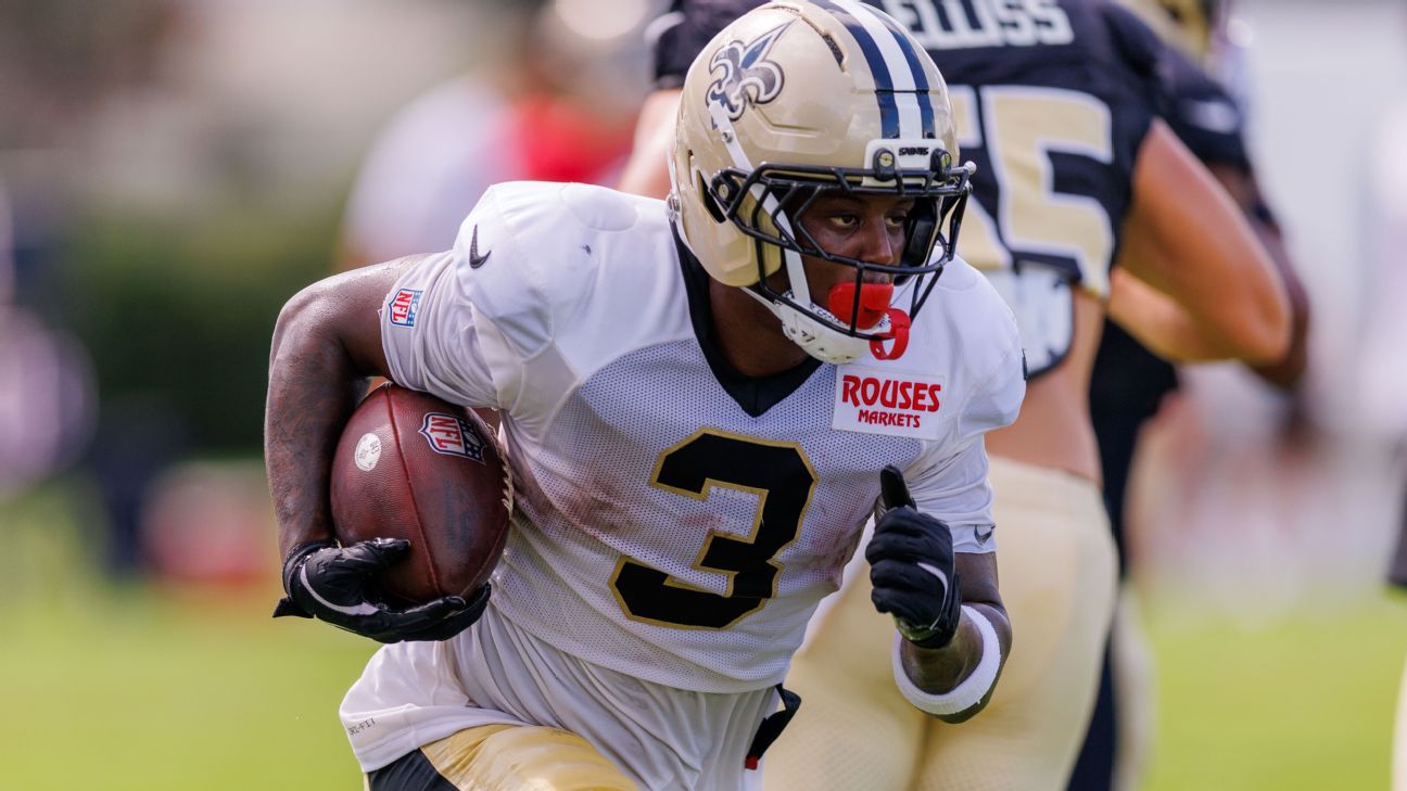 NFL fantasy outlook for Saints in 2026? Etienne, Johnson, rookie WRs