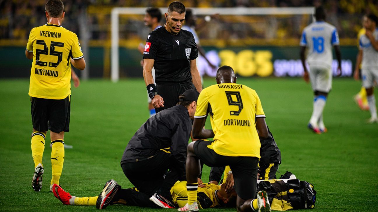 Dortmund teen Karetsas hospitalised after health issue in UCL game