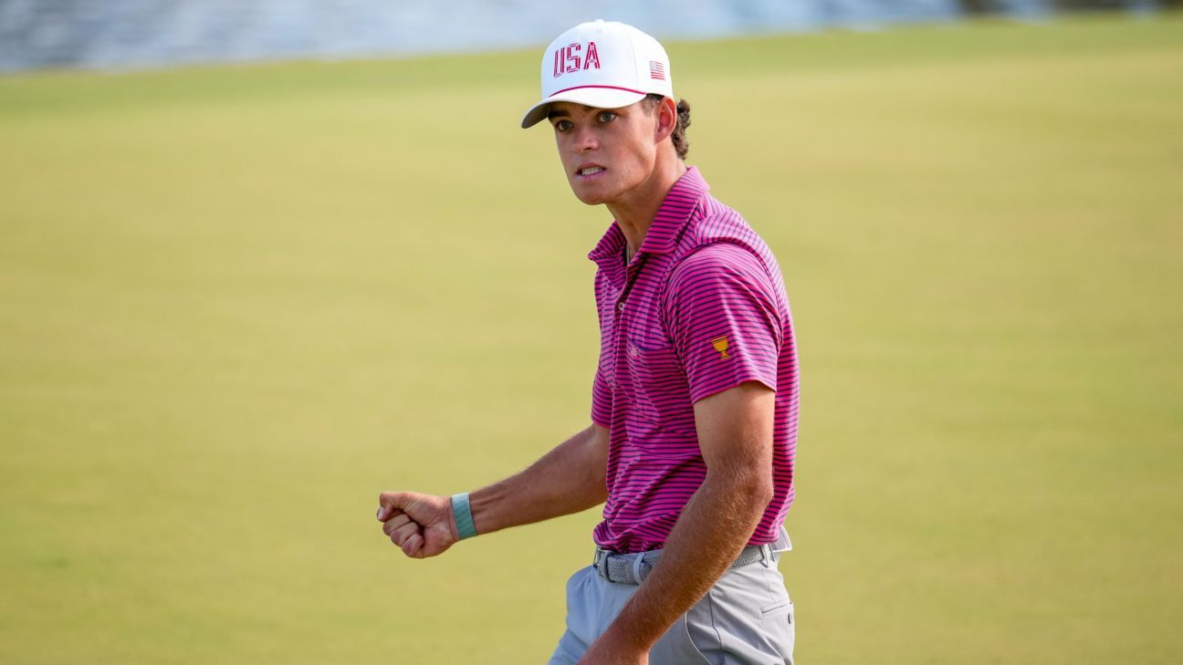 Jackson Koivun Tiene 21 Anos Lleva Menos De 90 Dias Como Profesional Y Fue Una De Las Figuras De La Presidents Cup Justin Thomas