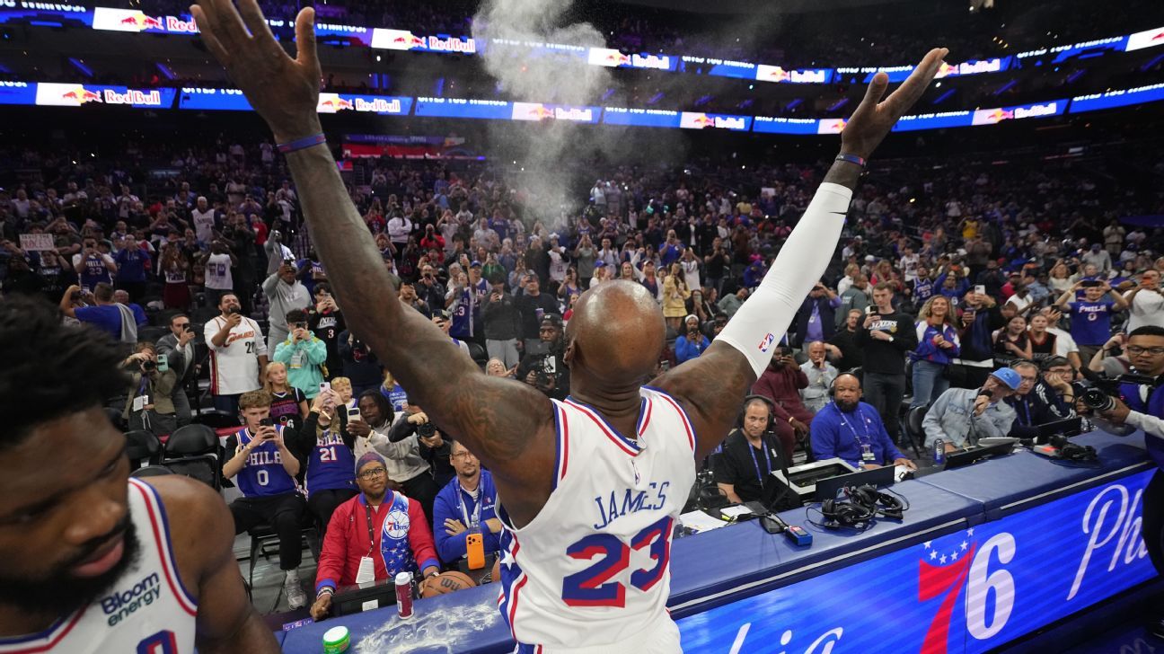 LeBron James deslumbra con clavada en Filadelfia