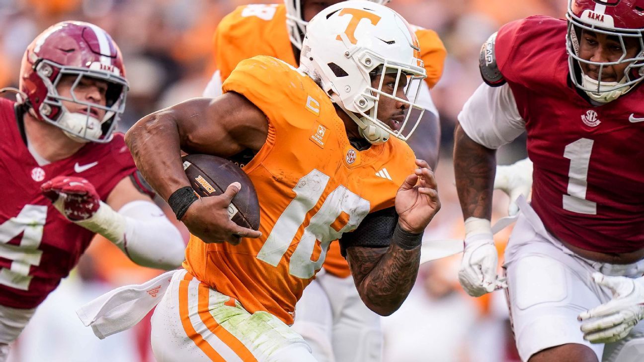 Alabama's CFP hopes in peril after being upset by Tennessee