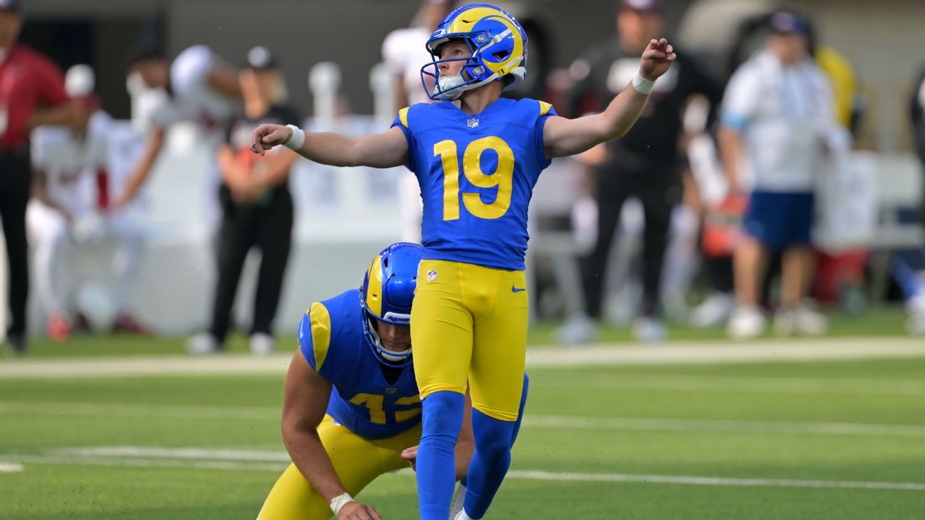 Rams kicker Blake Grupe doubtful to return after knee injury
