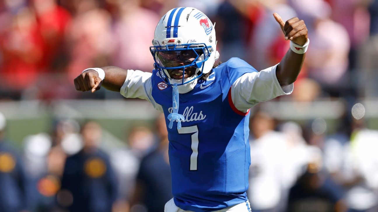 Jennings breaks SMU's TD passing record in win over Cal