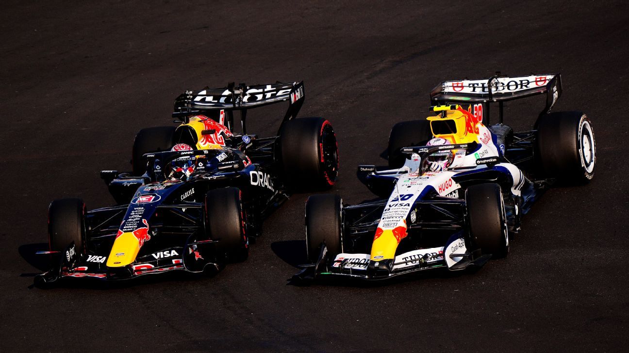 Max Verstappen and Liam Lawson given one-place grid penalty at Mexico City Grand Prix