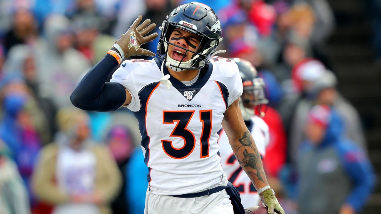 The Denver Broncos place the franchise label on the safety of Justin Simmons, the source says