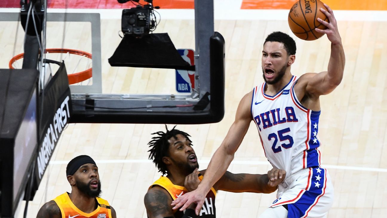 Ben Simmons of Philadelphia 76ers confused on career night and loses to Utah Jazz