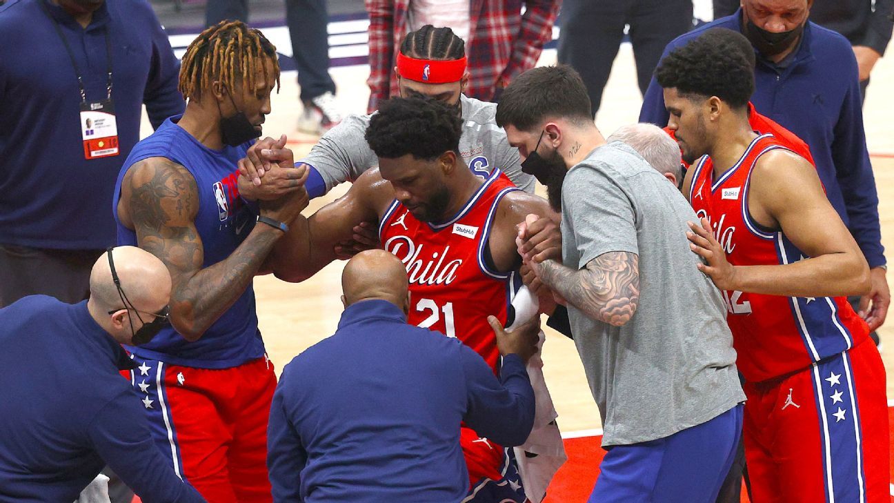 Sources – Philadelphia 76ers star Joel Embiid has a hematoma on his knee, may be missing 2 weeks