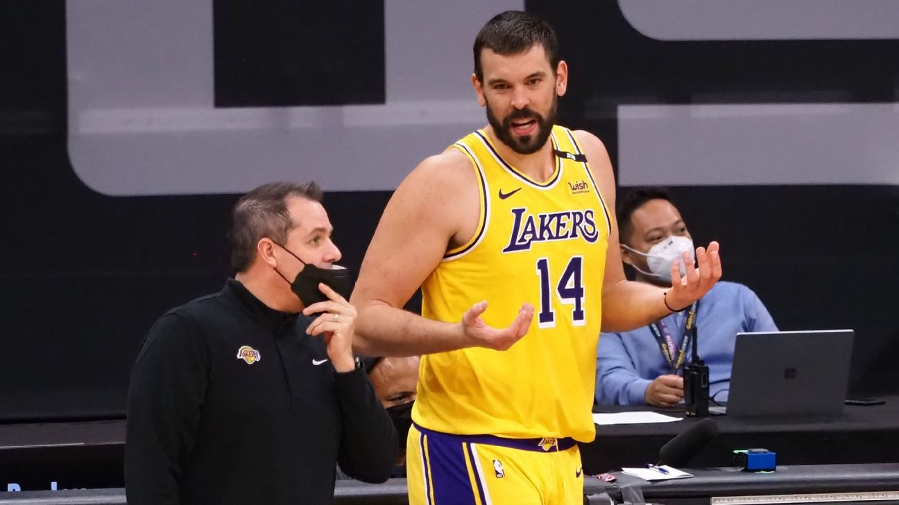 Los Angeles Lakers Marc Gasol has been frustrated with the role since Andre Drummond’s arrival