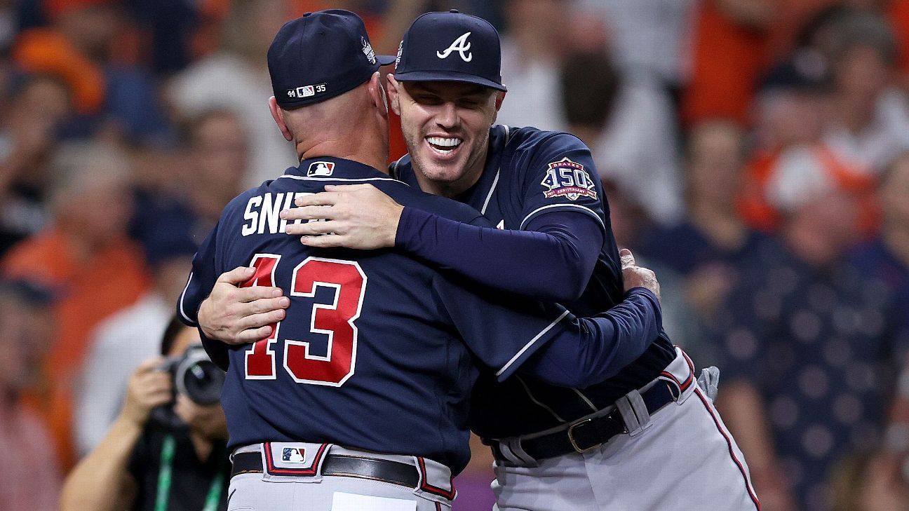 Atlanta Braves manager Brian Snitker says he hasn’t talked business with free agent Freddie Freeman