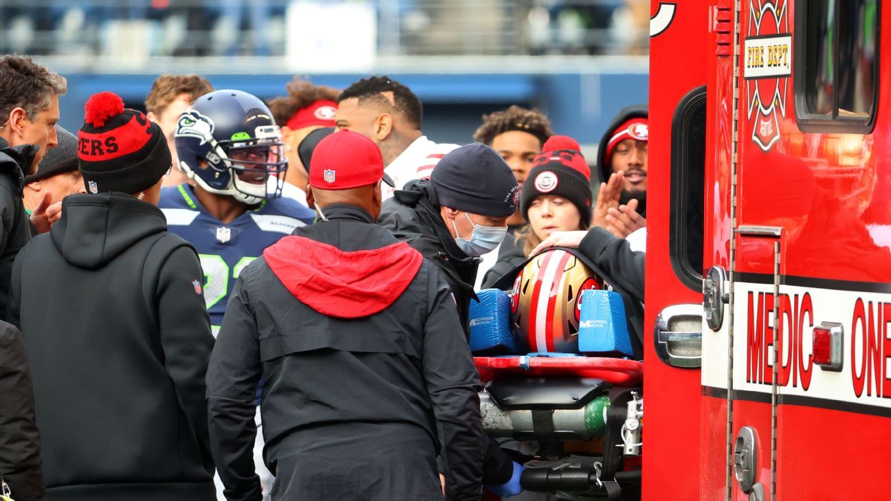 Trenton Cannon San Francisco 49ers dirawat di rumah sakit karena gegar otak, sembuh dari cedera lain setelah tabrakan yang menakutkan