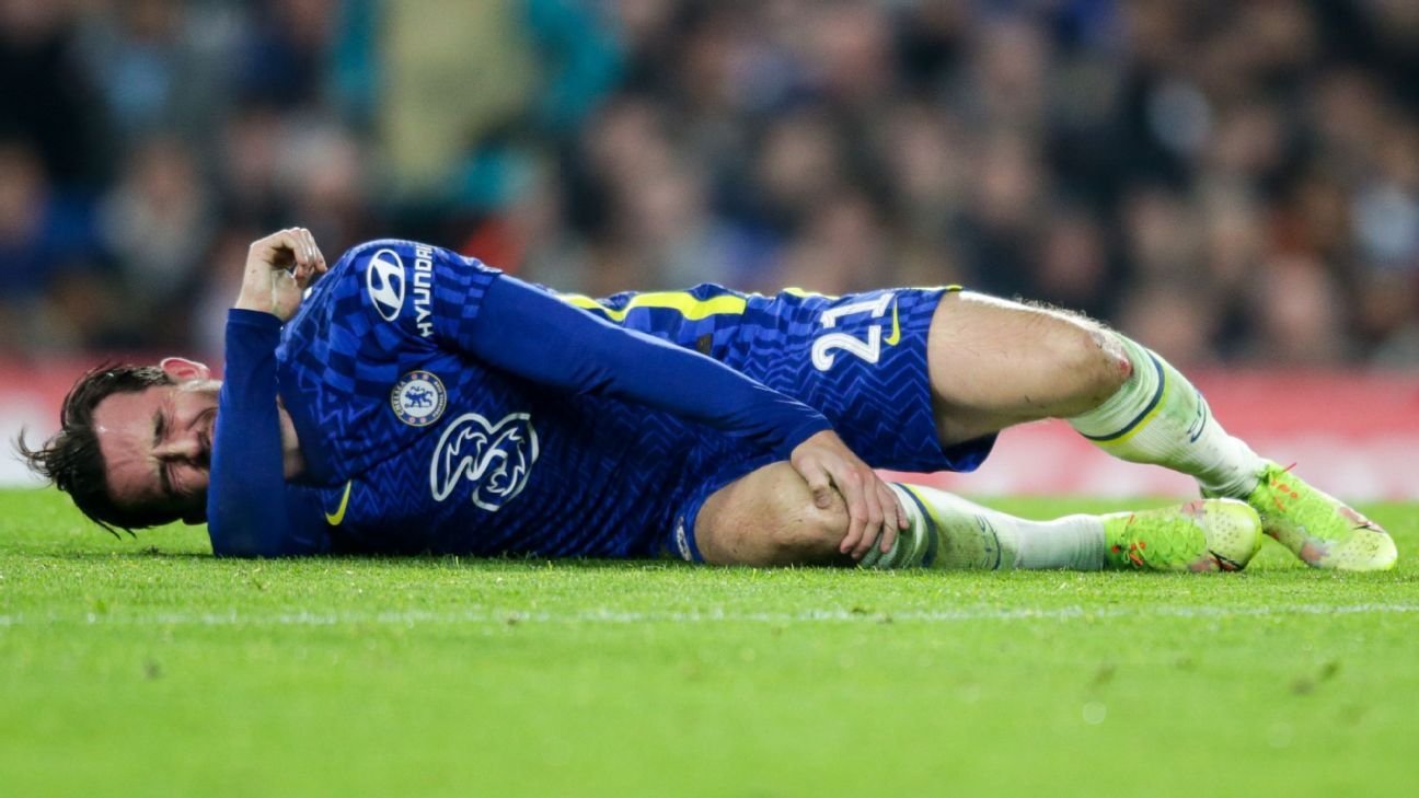 Ben Chilwell dari Chelsea akan melewatkan sisa musim karena cedera