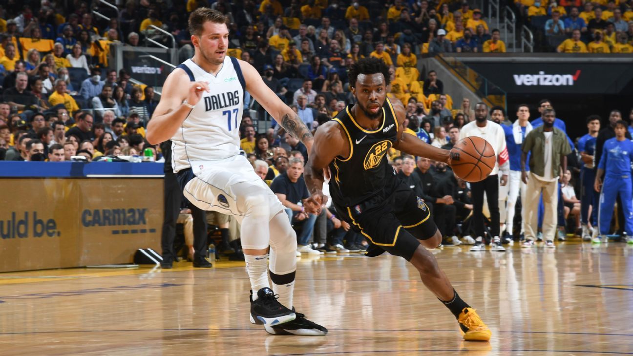 Golden State Warriors, Andrew Wiggins hold Luka Doncic in check to take Game 1 against Dallas Mavericks