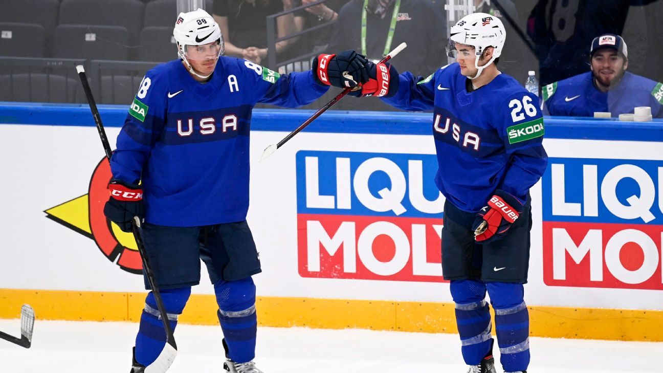 Spojené štáty sa kvalifikujú do štvrťfinále vo svete hokeja a stretnú sa so Švajčiarskom