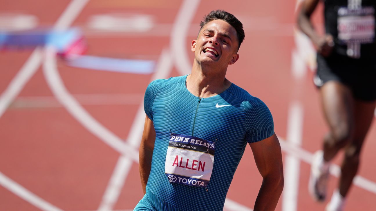 <div>Eagles' Allen runs 3rd-fastest 110m hurdles ever</div>
