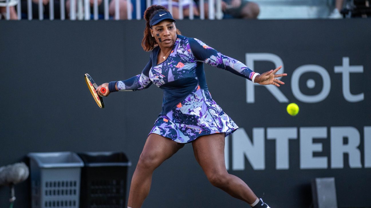 Serena Williams out of Eastbourne after double partner Ons Jabeur retires with knee injury