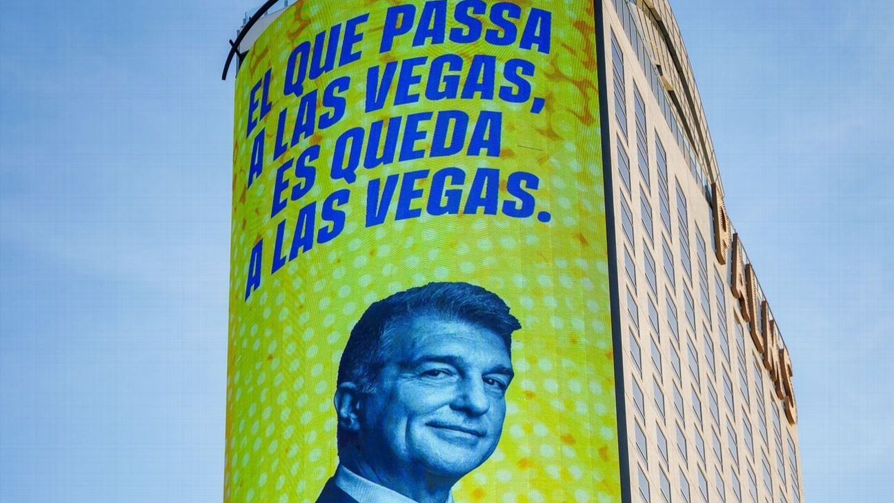Laporta “défie” Madrid avec une autre publicité géante à Las Vegas
