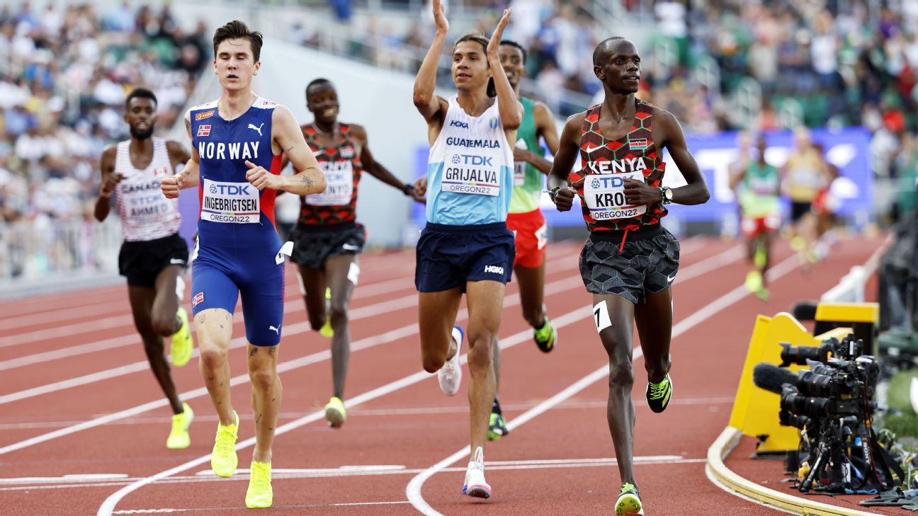 on fire!  Luis Grijalva set a new national record in the 10,000-meter race