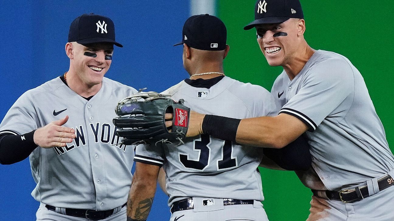 Yankees clinch AL East; Judge stays at 60 homers