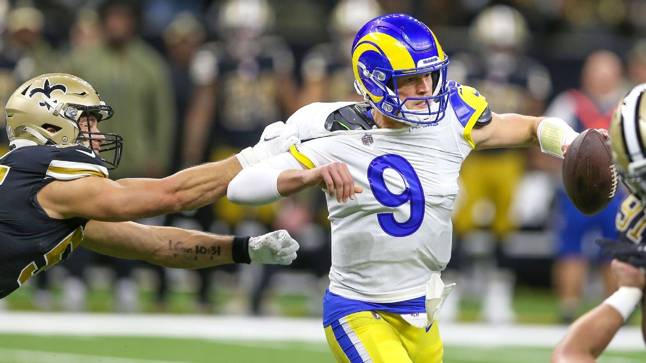 Matthew Stafford des Rams (protocole, cou) exclu pour la semaine 12