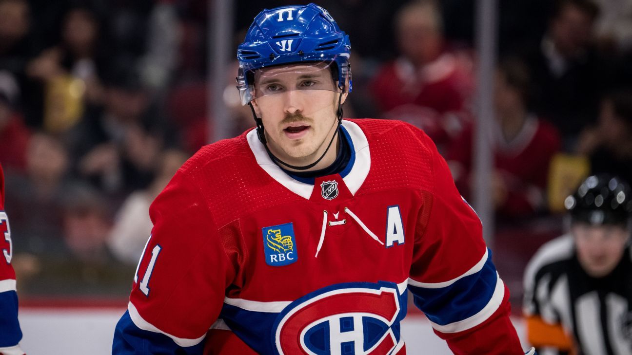 Habs' Gallagher to be sidelined at least 6 weeks